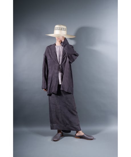 1.Haori / Silk khadi / size 2 / Reddish gray