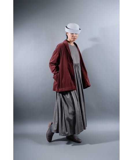 2.Loofah jaket sp / Organic cotton corduroy / size1 / Burgundy