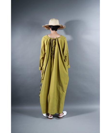 1.Drop / Dress / Silk cotton Khadi / Mustard yellow
