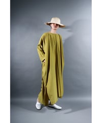 1.Drop / Dress / Silk cotton Khadi / Mustard yellow