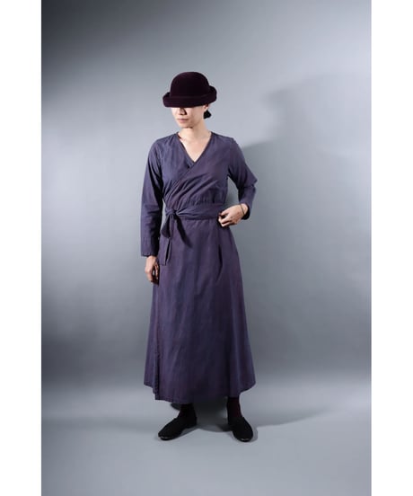1.Pasan sp / Coat dress / Organic cotton / size1,size2 / Grape purple