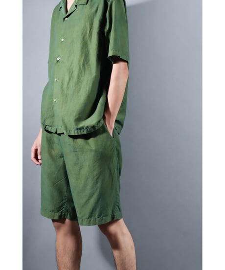 1.Patelo pants / size1 / Silk cotton khadi / Green moss