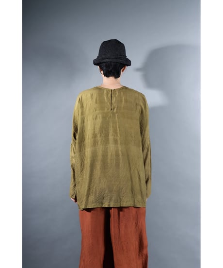 6.Fendo / Long sleeve tops / Silk khadi / Khaki