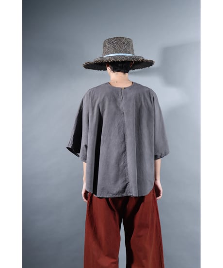 3.Ronda v-neck tops / Organic cotton /  Warm gray