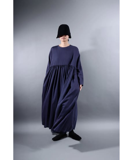 3.Kurteno-dress sp/ Long sleeve / Organic cotton satin / Grape purple