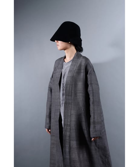 1.Robe tussar / Silk khadi / Size 1 / Charcoal gray