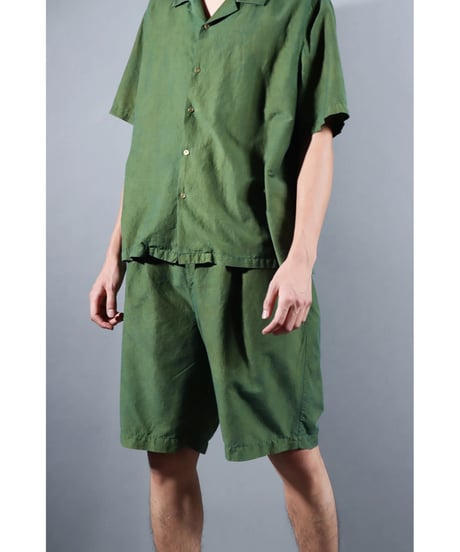 1.Patelo pants / size1 / Silk cotton khadi / Green moss