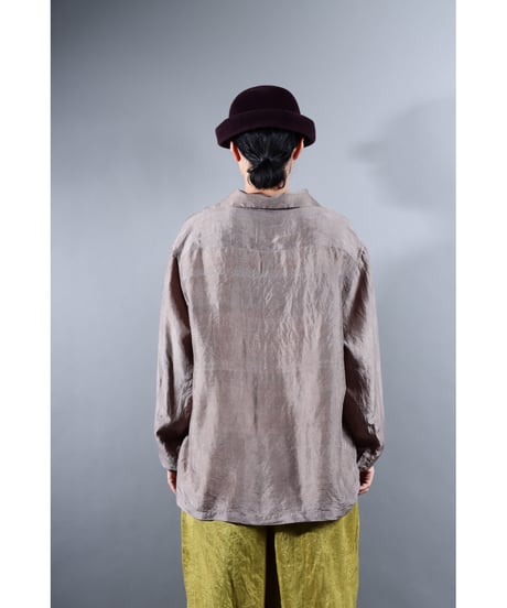 2.Kolumo Long sleeve / Silk khadi / size1 / Silver gray