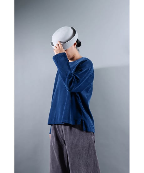 1.kordurojo pullover / Organic cotton corduroy / Indigo blue