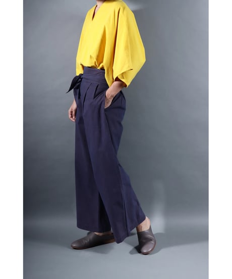 4.Hakama pants / sp / organic cotton typewriter / size1 / Grape