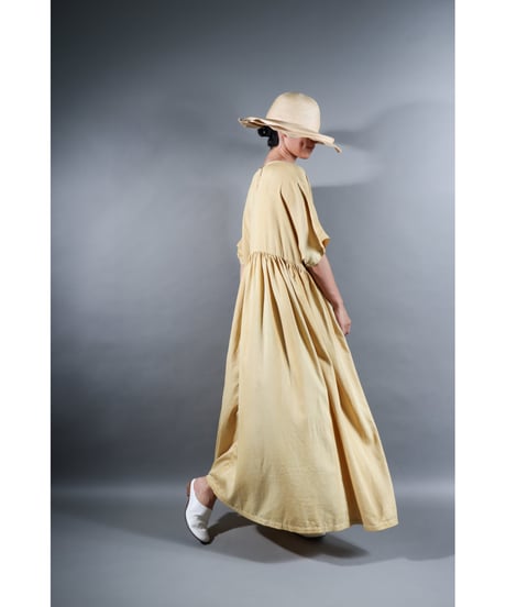 4.Kurteno-dress / Half sleeve / Organic cotton satin / Clove