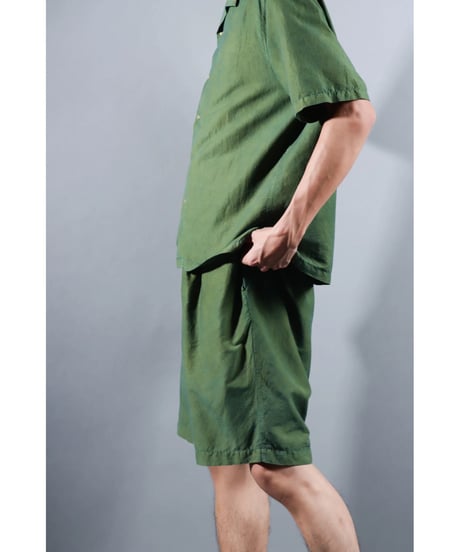 1.Patelo pants / size1 / Silk cotton khadi / Green moss