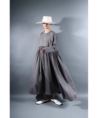 1.Kurteno-dress / Long sleeve / Organic cotton satin / Warm gray