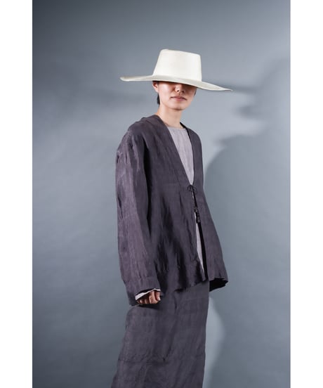 2.Haori / Silk khadi / size1 / Reddish gray