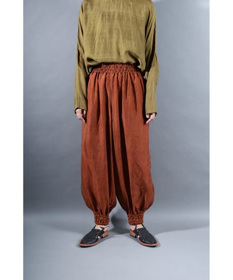 3.Lumo balono / pants / Silk khadi / Persimon brown