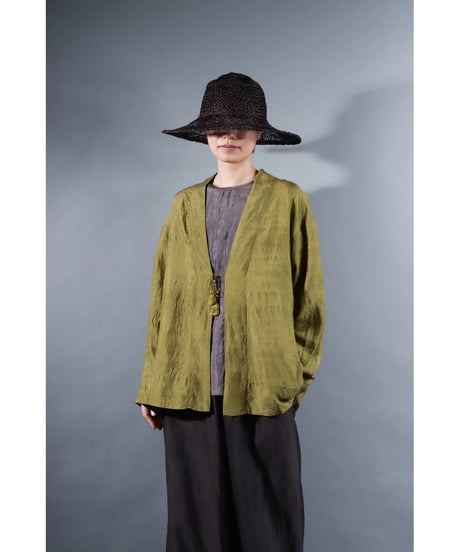 1.Haori / Silk khadi / size1 / Luminous moss