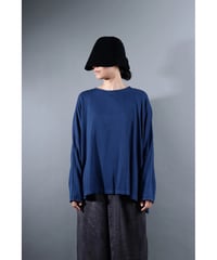 １.Fendo-Long sleeve tops / Organic cotton satin / Ryukyu indigo