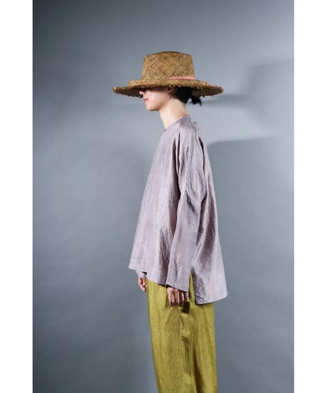 2.Fendo / Long sleeve tops / Silk khadi / Pale purplish gray