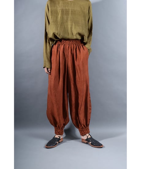 3.Lumo balono / pants / Silk khadi / Persimon brown