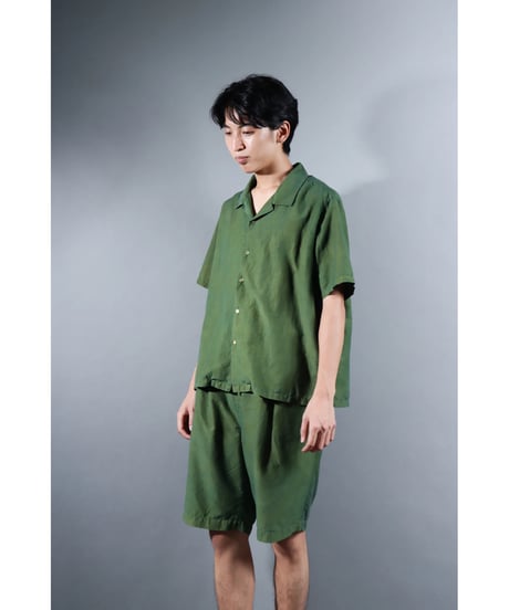 1.Patelo pants / size1 / Silk cotton khadi / Green moss
