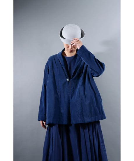 1.Loofah jaket sp / Organic cotton corduroy / size1 / Ryukyu indigo