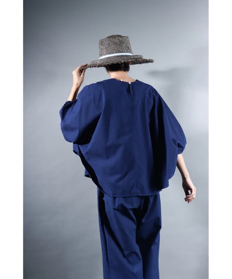 １.Ronda v-neck tops / sp / Organic cotton /  Ryukyu indigo