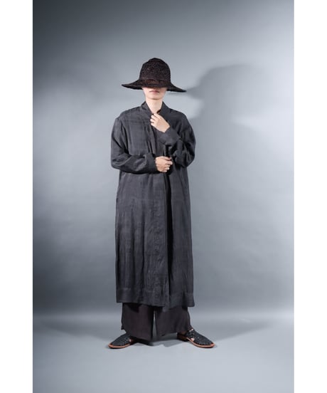 1.Silk robe / Silk khadi / Size 1 / Charcoal gray