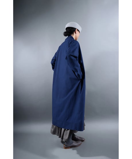 3.Robe coat sp / Organic cotton Typewriter / Size1 / Evening blue