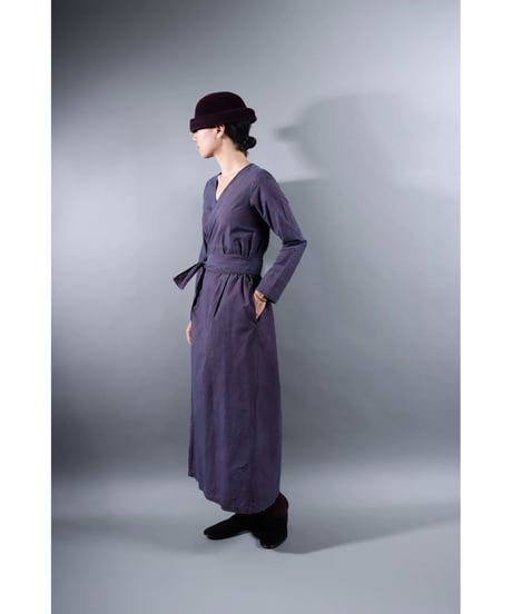 1.Pasan sp / Coat dress / Organic cotton / size1,size2 / Grape purple