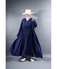 1.kurteno valo / sp / Long sleeve / Organic cotton satin / Evening blue