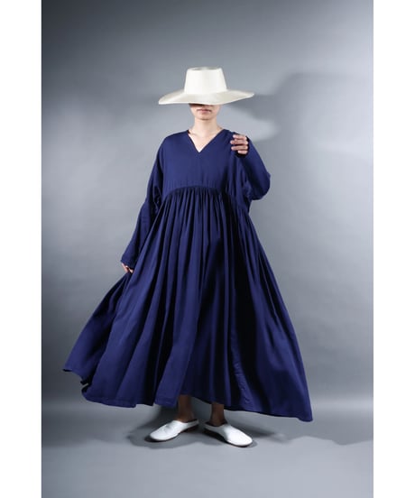 1.kurteno valo / sp / Long sleeve / Organic cotton satin / Evening blue