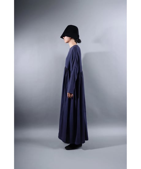 3.Kurteno-dress sp/ Long sleeve / Organic cotton satin / Grape purple
