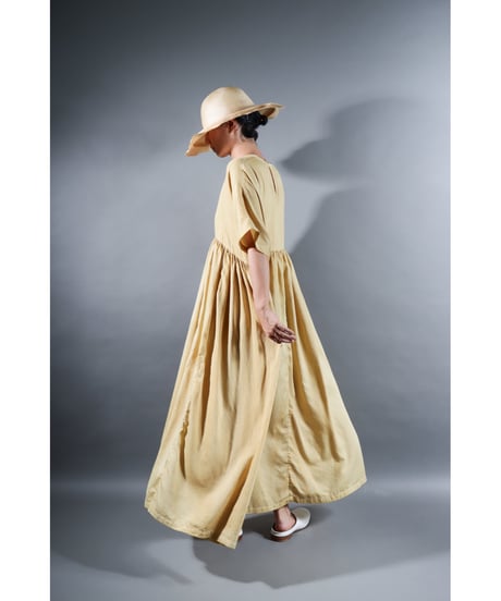4.Kurteno-dress / Half sleeve / Organic cotton satin / Clove
