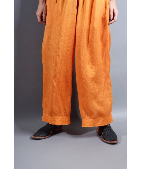 2.Lumo stitch pants / Silk khadi / Holly orange