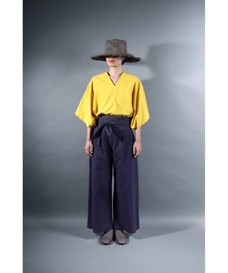 4.Hakama pants / sp / organic cotton typewriter / size1 / Grape