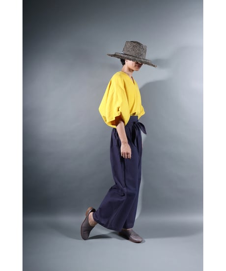 4.Hakama pants / sp / organic cotton typewriter / size1 / Grape