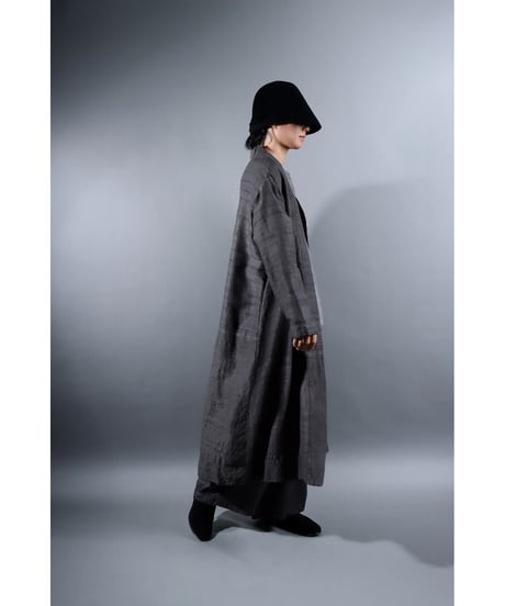 1.Robe tussar / Silk khadi / Size 1 / Charcoal gray