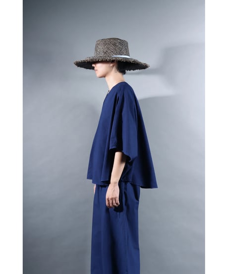 １.Ronda v-neck tops / sp / Organic cotton /  Ryukyu indigo