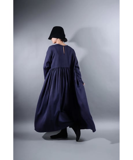 3.Kurteno-dress sp/ Long sleeve / Organic cotton satin / Grape purple