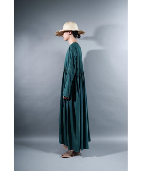 2.Kurteno valo / Long sleeve / Organic cotton satin / Lake green