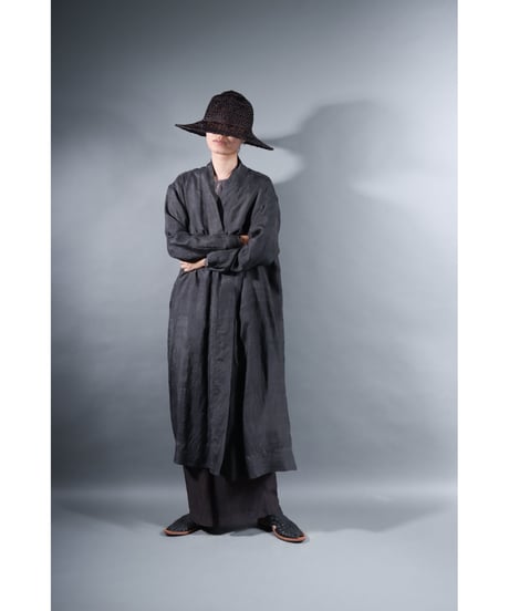 1.Silk robe / Silk khadi / Size 1 / Charcoal gray
