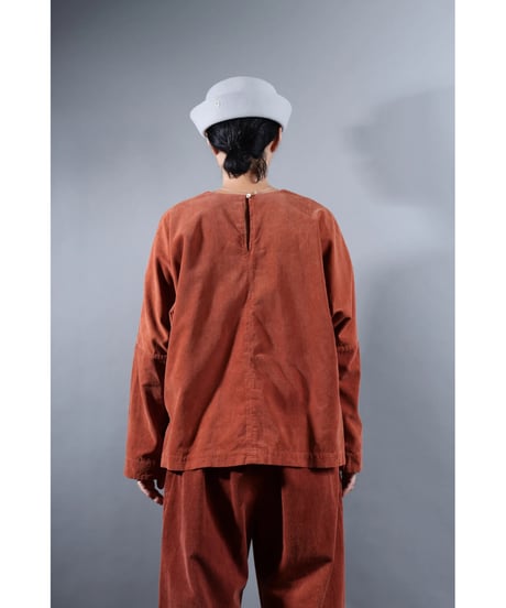 2.kordurojo pullover / Organic cotton corduroy / Brick brown