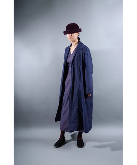 2.Robe coat sp / Organic cotton Typewriter / Size1 / Grape purple