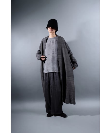 1.Robe tussar / Silk khadi / Size 1 / Charcoal gray