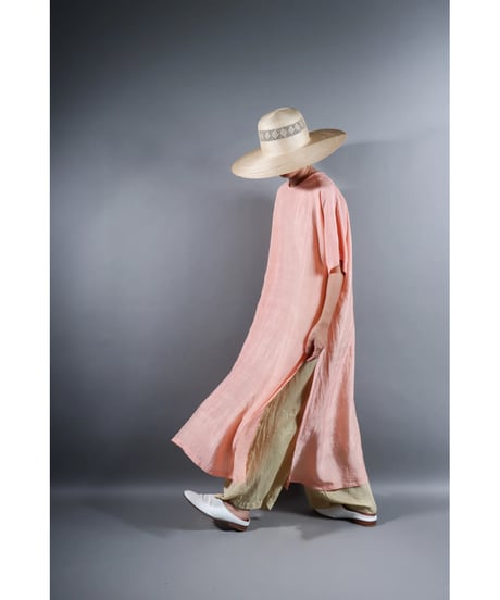 4.Slit dress / Half sleeve / Silk khadi / Petal pink