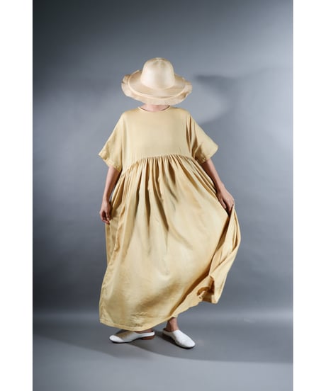4.Kurteno-dress / Half sleeve / Organic cotton satin / Clove