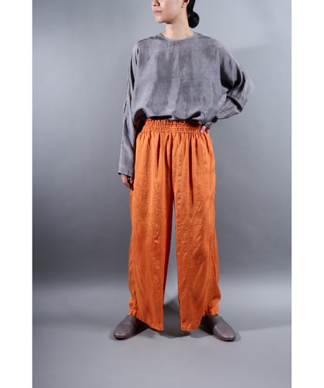 3.Lumo pants / Silk khadi / Persimon orange