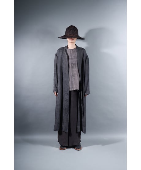 1.Silk robe / Silk khadi / Size 1 / Charcoal gray