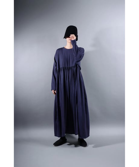 3.Kurteno-dress sp/ Long sleeve / Organic cotton satin / Grape purple
