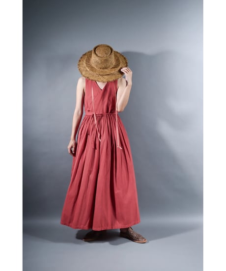 1.Lilith sleeveless dress / Organic cotton / Smoky berry pink